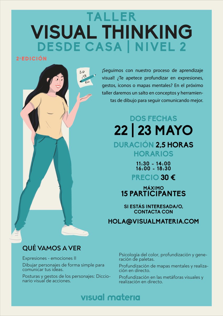 Después de nuestros 4 talleres de este fin de semana del Nivel 1, seguimos con nuestro Nivel 2, este viernes y sábado! Aquí el cartel por si estáis interesados, aquellas personas que hayáis realizado el nivel 1 o que tengáis nociones básicas de #visualthinking #FormacionOnline