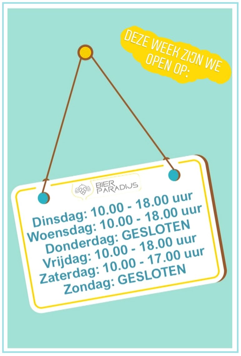 Beste klanten,

onze openingsuren voor deze week! Welkom!
#bierparadijs