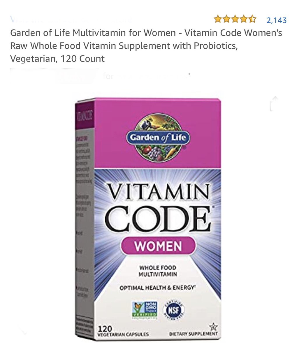 Garden of Life Multivitamin for Women - Vitamin Code Women's Raw Whole Food Vitamin Supplement with Probiotics, Vegetarian, 120 Count #vitamins #beautiful #miamiprivacy