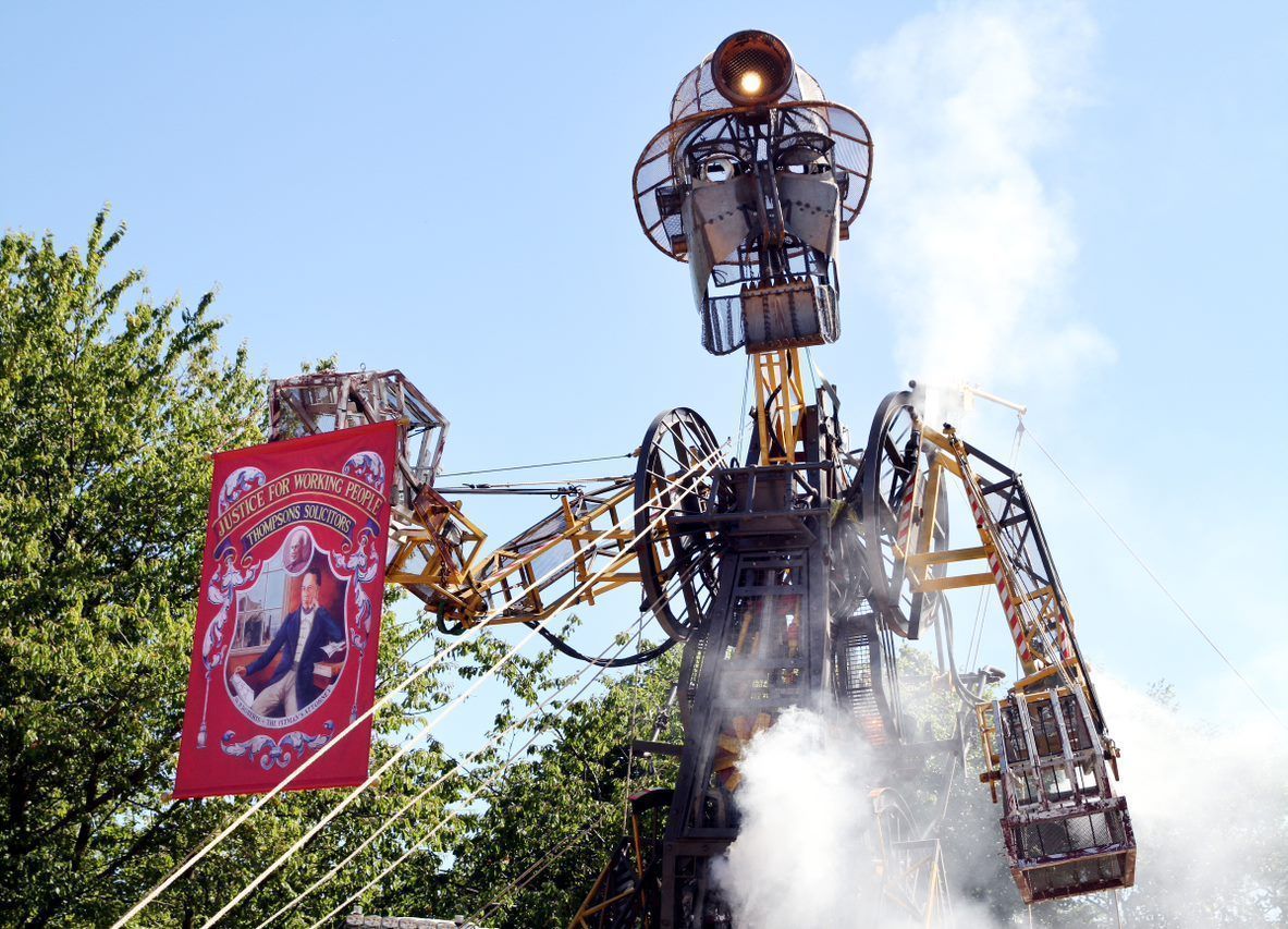 NHeartlands's tweet photo. We can't believe we were getting ready for the amazing #ManEngine event for June in 2018 which with the people of Willington won us “Best Event #Durham” in the Journal Culture Awards 😃 More photos by Paul Norris here: https://t.co/7hu7oqCHkL @heritagefunduk @ace_thenorth https://t.co/eV2568w2FE