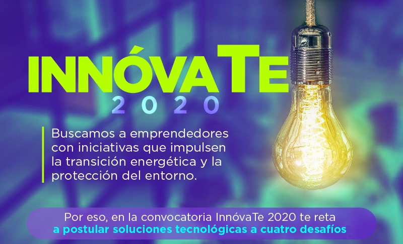 Participa en el concurso INNÓVATE 2020, iniciativa liderada por <a href="/ECOPETROL_SA/">Ecopetrol</a>. y <a href="/RedUNIRED/">UNIRED</a> que busca soluciones innovadoras a desafíos tecnológicos planteados por el sector de Energía --> concursoinnovate.com