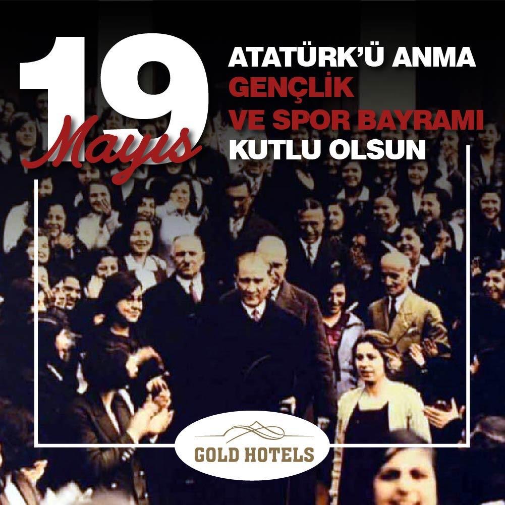 Ey yükselen yeni nesil! Gelecek sizindir. Cumhuriyeti biz kurduk, onu sonsuza kadar yaşatacak olan sizlersiniz."
Mustafa Kemal Atatürk
19 Mayıs Atatürk'ü Anma Gençlik ve Spor Bayramımız kutlu
#19mayıs #Atatürk #yergökdinlesin #bayram #goldhotels #goldcityhotel #goldislandhotel