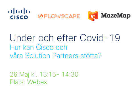MazeMap's tweet photo. Join #MazeMap's Mehrvan Emami on the @CiscoPartners webinar with Per Holm. They'll be discussing the technology solutions that can help facilitate a new return to normal for organizations in the midst of #pandemic.
**Languages: Swedish & Norwegian**
https://t.co/DZOoVnB9Q6 https://t.co/q3Oogt6HtP