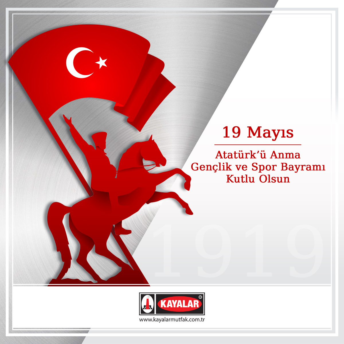 19 Mayıs Atatürk'ü Anma Gençlik ve Spor Bayramımız Kutlu Olsun.
#kayalarmutfak #endustriyelmutfak #sanayimutfak #profesyonelmutfak
#kitchenequipment #gastronomi #professionalkitchen
kayalarmutfak.com.tr
444 59 57