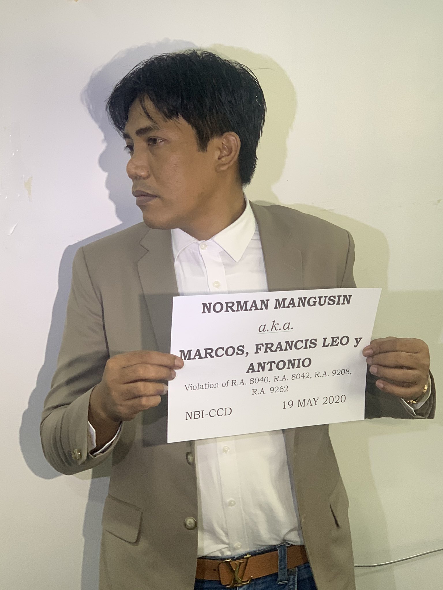 Niko Baua on X: "@ABSCBNNews Francis Leo Marcos currently being processed.  https://t.co/Bv6dFRMONl" / X