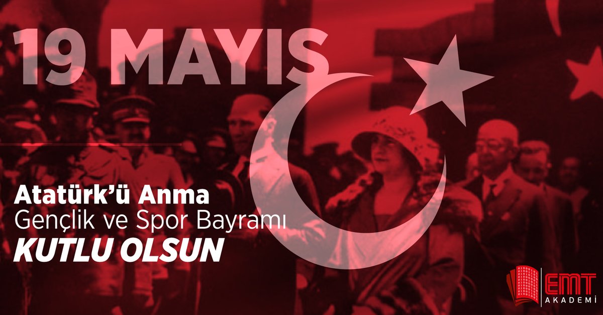 19 Mayıs Atatürk’ü Anma, Gençlik ve Spor Bayramımız kutlu olsun.
#19Mayıs #KutluOlsun #19Mayıs1919