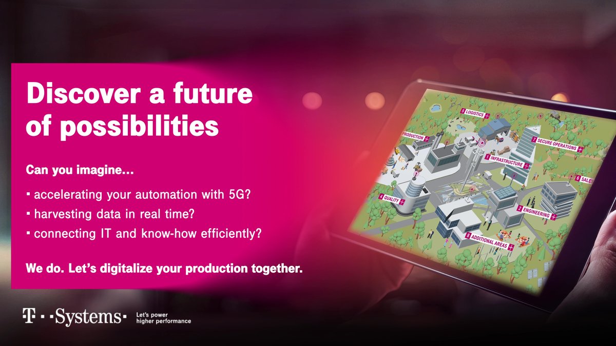 Discover a future of possibilities. #TSystems has created a digital experience of how the portfolio and partnerships come together to accelerate manufacturing digitization and create the factories of the future. Check it out!
#acceleratedigitalnow 
bit.ly/3cLNNcj