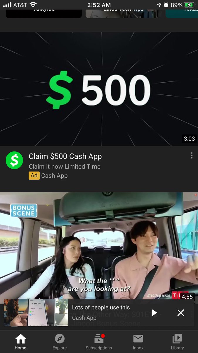 BromigosPlay's tweet photo. When your @YouTube timeline is littered with scams and “hacks” posted as an AD. Especially with companies I used frequently. @CashApp 

@ytcreators can you guys look into these type videos. Pretty sure it’s TOS. https://t.co/86r8bFGgvh