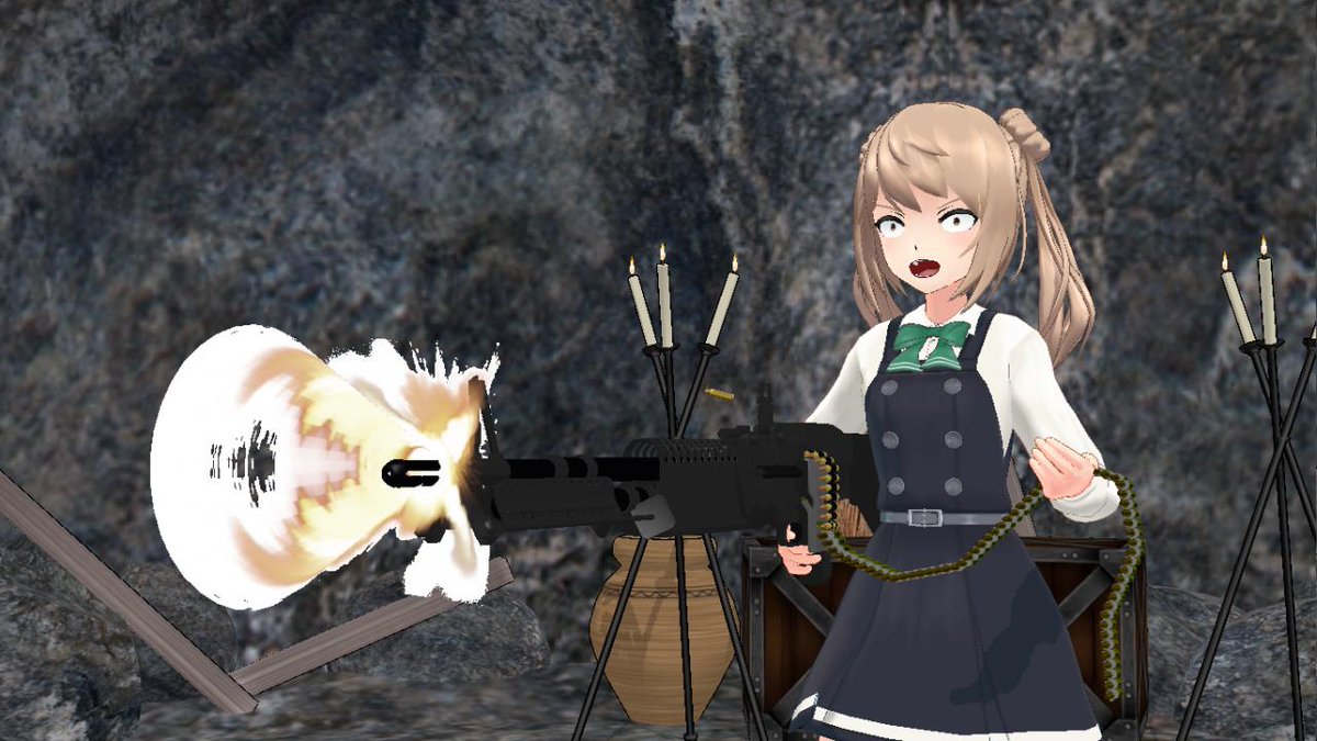 マリｍｍｄ トラック泊地所属 ランボー満潮 満潮 このぉ 蜂の巣にしてやるわ ズダダダダダダ お お い汗 そんなに撃ったら鎮守府の 弾薬の消費がぁ汗 その後 底を尽いた弾薬補給のために遠征の日々が始まるのでした 艦これ