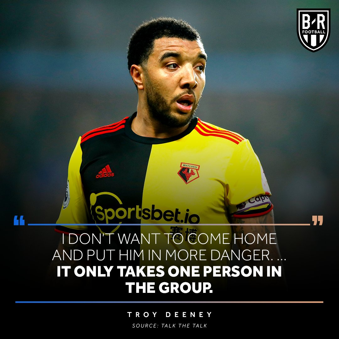 brfootball's tweet photo. Watford captain Troy Deeney won't be returning to training 🗣️ https://t.co/nIhpGZQjmo
