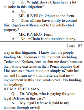 Oh wow. Read Jimmy Nguyen's testimony where he confirms nChain is substantially interested in the outcome of this lawsuit and that Calvin Ayre is funding it, then read Craig's perjury here.  @MyLegacyKit  @xtraelv