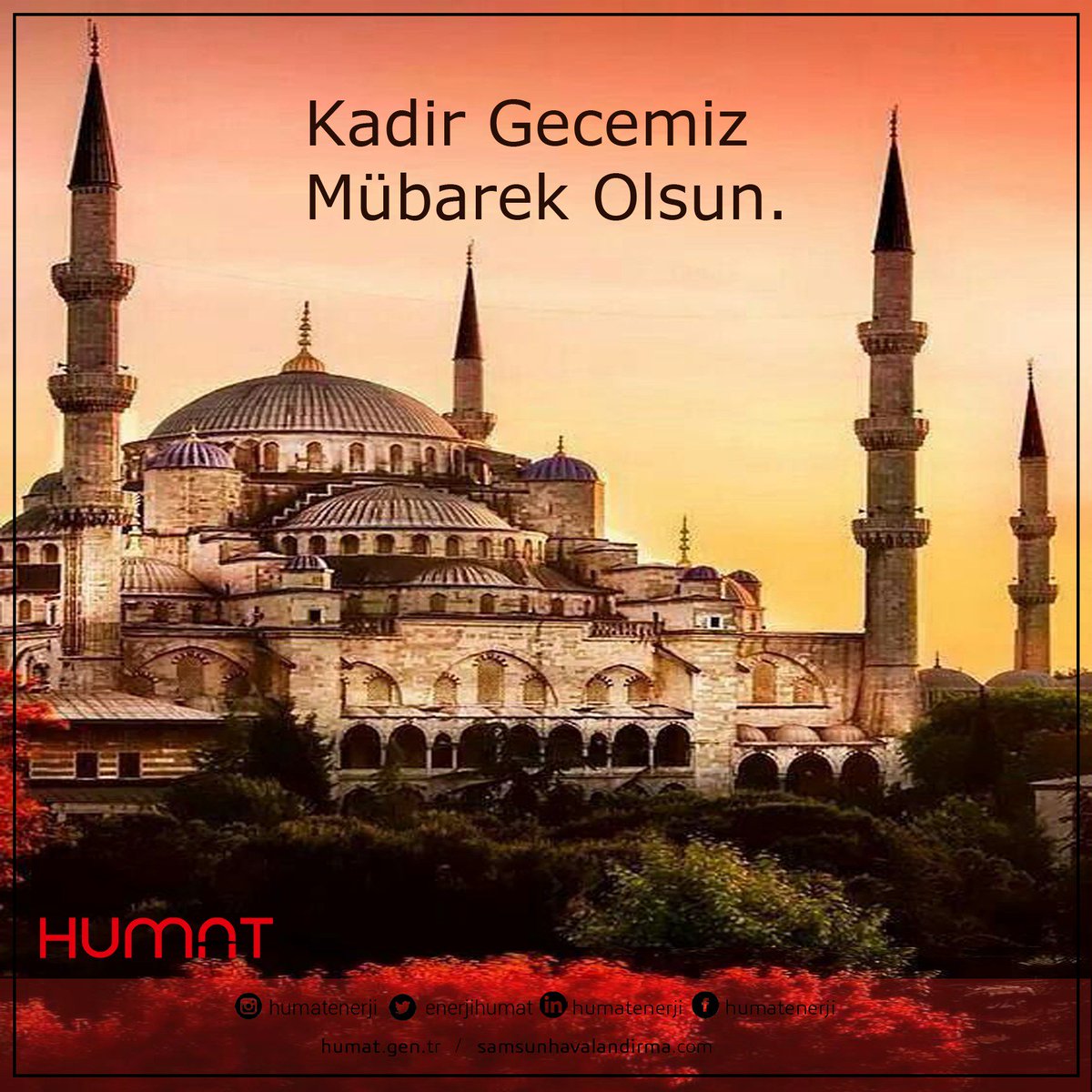 Kadir gecemiz mübarek ve bereketli olsun.

Sevdiklerimizle bulaşağımız günlere az kaldı Türkiyem...

#kadirgecesi #samsun #humatenerji #mekaniktesisat

humat.gen.tr
dogalgaz.net