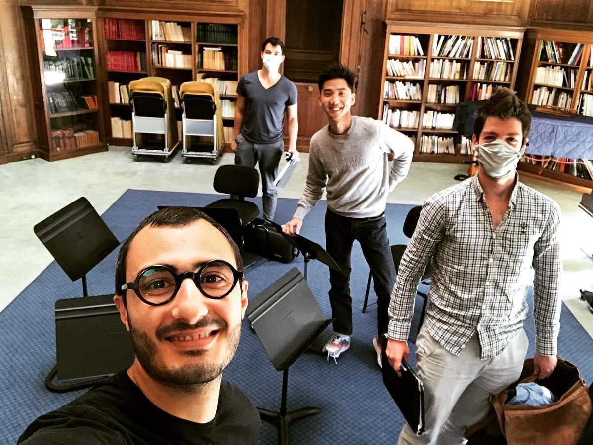 Quatuor_Arod's tweet photo. So good to be back in rehearsal today !
#arodquartet #quatuorarod #stringquartet #classicalmusic #covid_19 #staysafe https://t.co/26zfmQX2ke