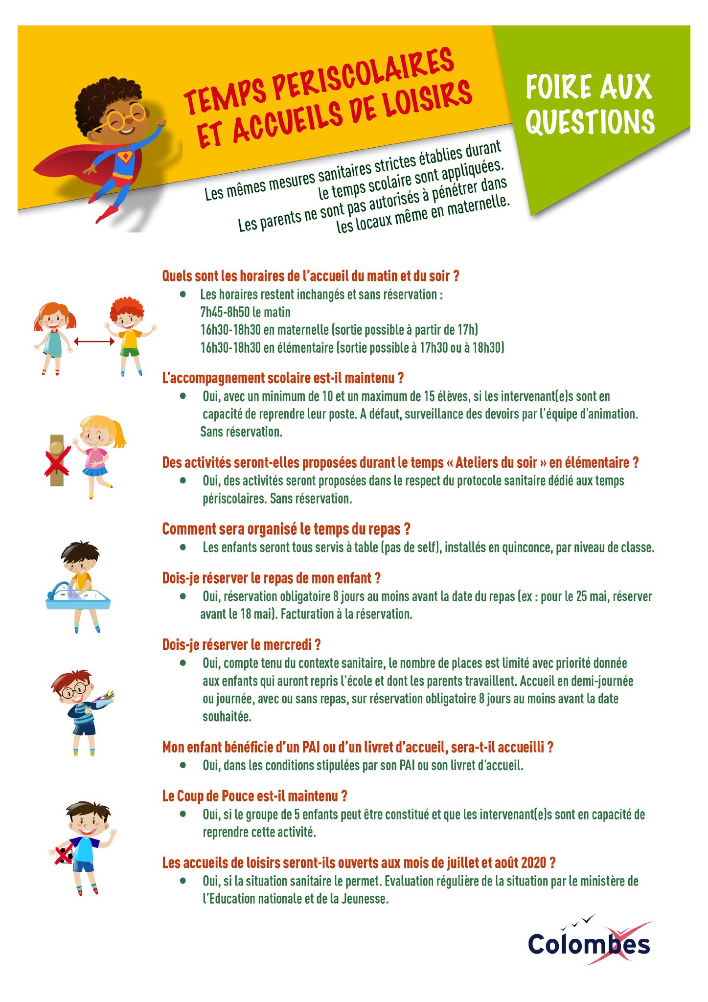 Ville de Colombes على تويتر: "ℹ️ Reprise progressive de lécole Ville de Colombes على تويتر: "ℹ️ Reprise progressive de lécole