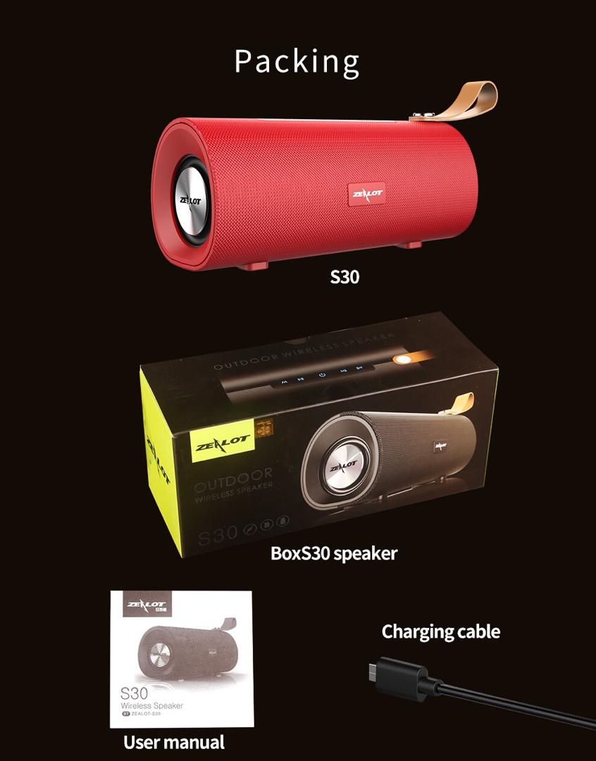 Zealot S30 Mini Speakers at N700020 hours playtime Portable and Lightweight:weigh 1.24lbs,very portable with the strapBluetooth,TF card,AUX and USB disk supportedCompact and Solid:made with durable and quality material,worth your every pennyDM or WhatsApp 08064874999