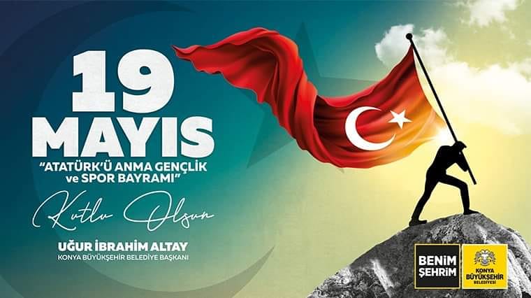 Konya Büyükşehir Belediye Başkanımız Uğur İbrahim Altay, tüm gençlerin 19 Mayıs Atatürk’ü Anma, Gençlik ve Spor Bayramı'nı kutladı. 🇹🇷 #kılıçarslangençlikmerkezi #19mayıs 
👉  bit.ly/19MayısKutlama