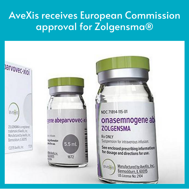 SMA_UK_'s tweet photo. The European Commision has granted approval for Zolgensma® for the treatment of babies and young children who have 5q SMA with a bi-allelic mutation in the SMN1 gene and either a clinical diagnosis of SMA Type 1 or up to three copies of the SMN2 gene: https://t.co/dx7V9MIeE0 https://t.co/ILXuogOh9C