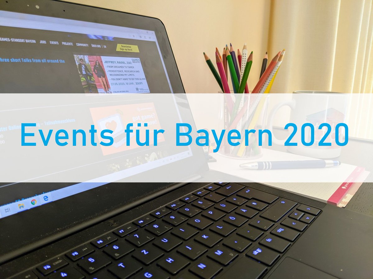 Mit Schwerpunkt auf bayerischen Events sammeln wir hier 👇 die wichtigsten Infos für 2020.
de.games-bavaria.com/bayern-goes-on…
U.a. mit News zu <a href="/SemesterGameJam/">SemesterGameJam!</a>, <a href="/indieoutpost/">Indie Outpost</a> und <a href="/TalkAndDev/">Talk & Dev</a>