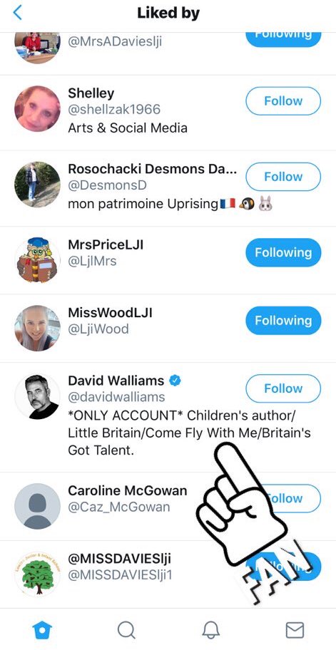LjiMiss's tweet photo. Miss Myers is just having a ‘fangirl’ moment over here 🙋🏻‍♀️
@davidwalliams liked our post from yesterday. Well done Sofia... he saw your review! 👏🏼 @LowtonJIPrimary https://t.co/0bVo1ImtvO