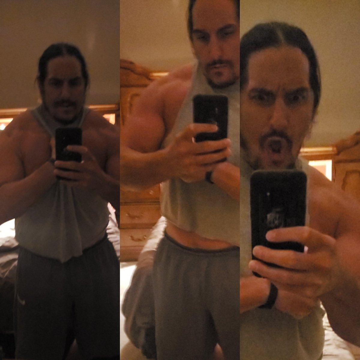 Vaffanculos4343's tweet photo. Just gonna leave this right herrrrr. Just living my best life! 70 lbs in 10 weeks! #whole30 #wholesmash70 #longhairdontcare #sbty #dontspotmewatchme #titancrew #titangames #brocation #cantstopwontstop #nofilter #hesback https://t.co/ZBbcw4c7tN