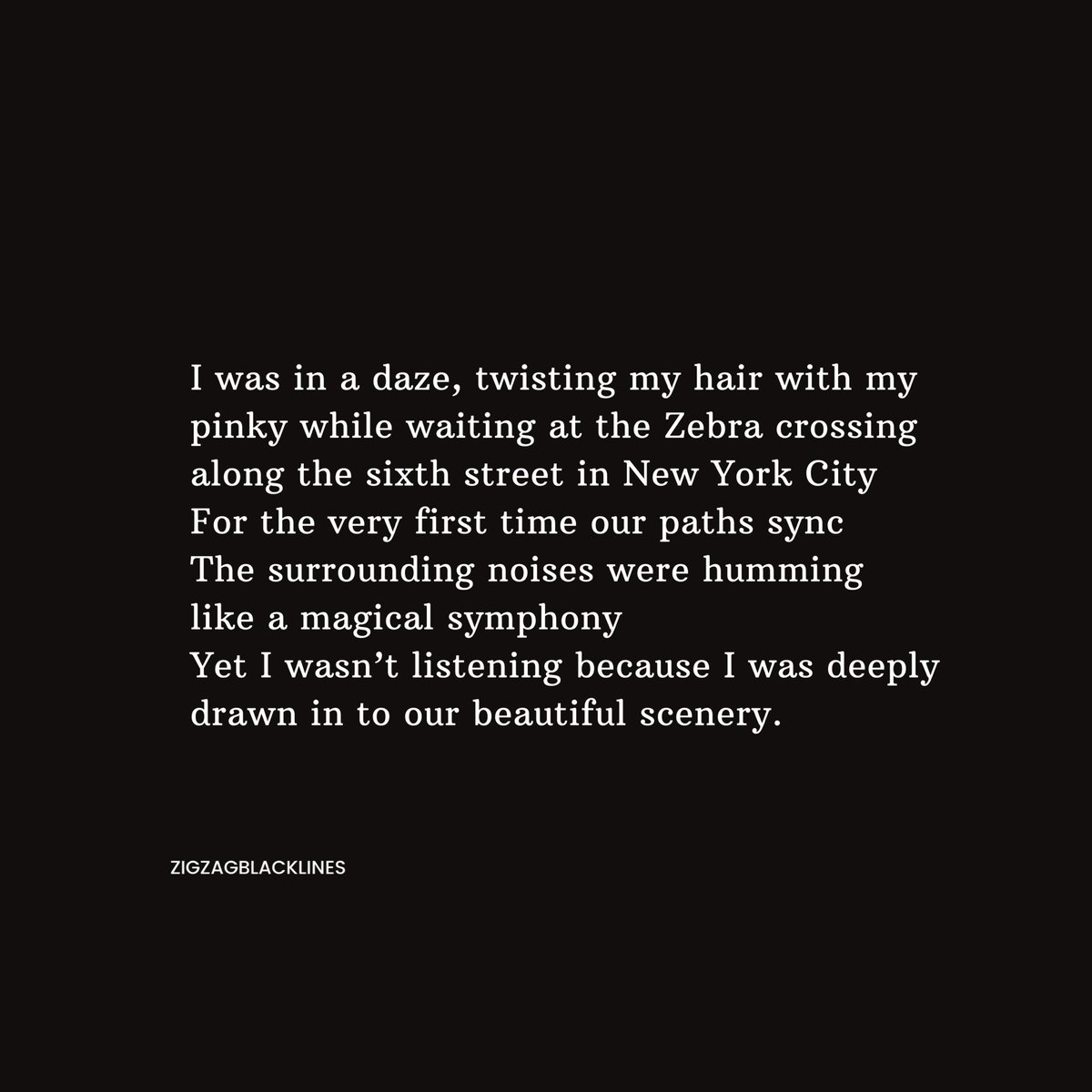 zigzagblackline's tweet photo. Zebra 🦓

#poetry #poems #poetrycommunity #love #LoveStory #writing #writepad https://t.co/P1DHtilKIr
