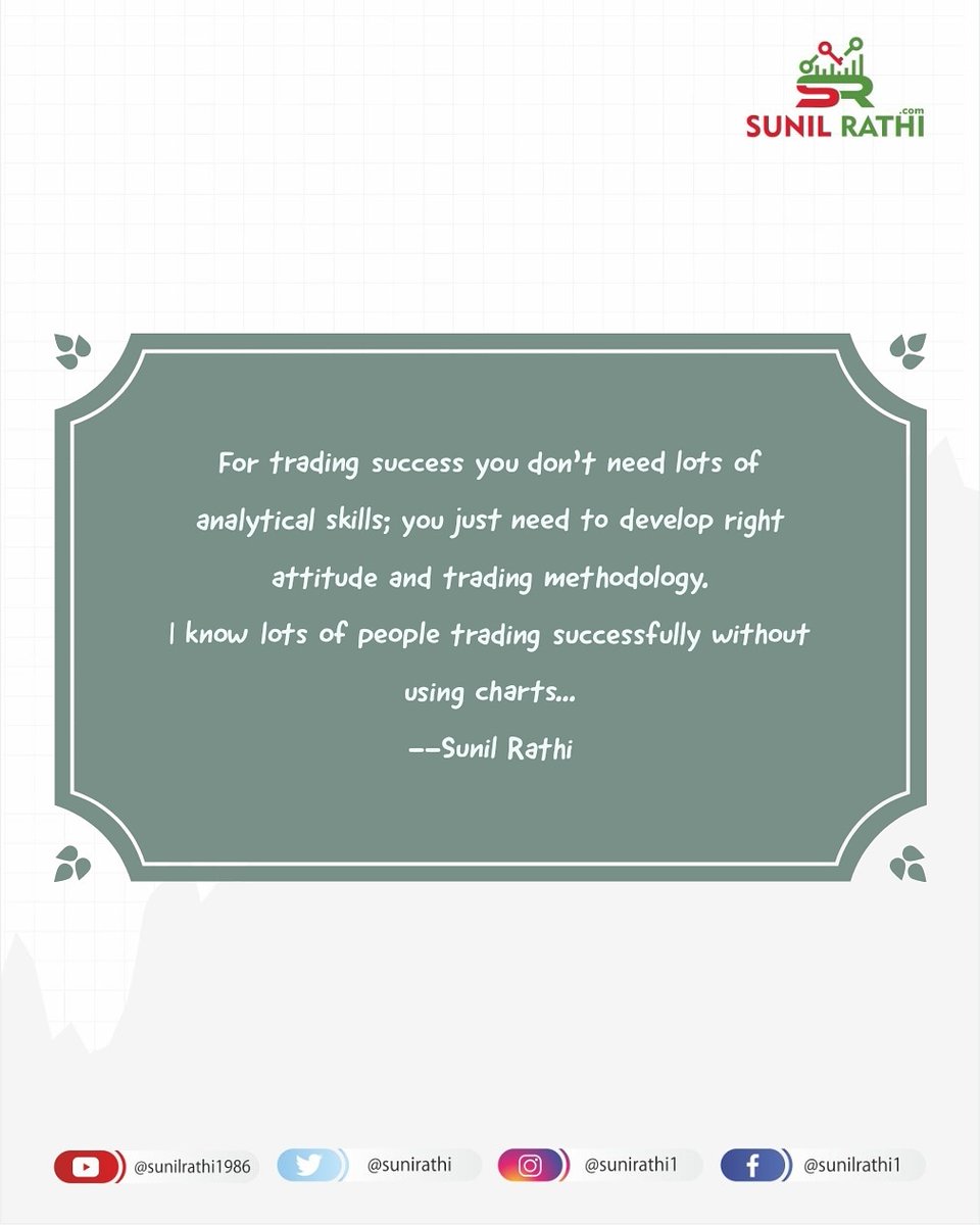 sunilrathi365's tweet photo. #Winning_attitude #Traders #mindset  #Trading_Methodology

#NIFTY #NSE #BSE #SENSEX #MCX #TECHNICAL_Analysis #Fundamental #Stock_trading #Triding_tricks #BankNIfty #StockMarket #Investment #Option_Trading
#Call_Option #Put_Options #ValuInvesting https://t.co/4btpNDVFCy