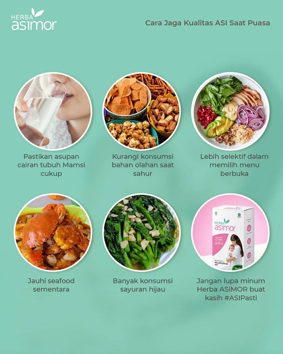 OMAIOfficial's tweet photo. Moms... Tahu cara jaga kualitas ASI saat puasa?
Sementara jauhi seafood, takut merkuri.
Banyak konsumsi sayuran hijau.
Jgn lupa minum Herba ASIMOR buat kasih #ASIPasti
Jaga kesehatan selama puasa y moms, jgn lupa #DiRumahAja
#KawalAwal #ASIIbu #ASILancar #ASIBerkualitas https://t.co/4RsG2scMb0