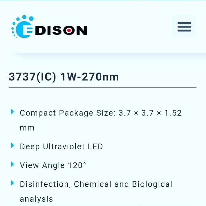 Semitronic_d's tweet photo. #UVC leds available with us
Features:  
#Ultraviolet  Lighting,  Typ.  270nm,
Radiant Power 8-14mW, High Thermal Dissipation, High Reliability  with 1,000hr test.
Applications:  #Disinfection #Sterilization

#covid19 #semitronicdevices #ledlights #osram #edison #ledexpo #smdleds https://t.co/Gt0heefqex