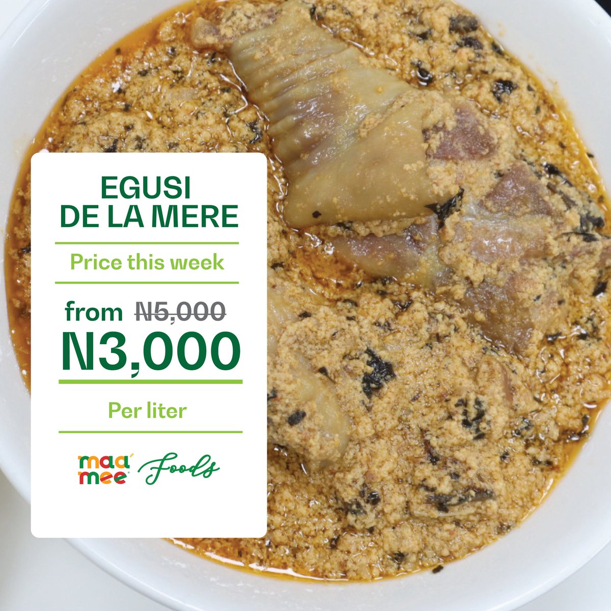 MaaMeeFoods's tweet photo. Say No To Junks! It is time to grab healthy homemade soup. 
We are currently taking orders for prompt delivery over the weekend.

Place your order now as the price per liter may increase in a couple of days.
#staysafe #egusi #lagos #NCDC #Covid_19 https://t.co/R8clGEhV2V