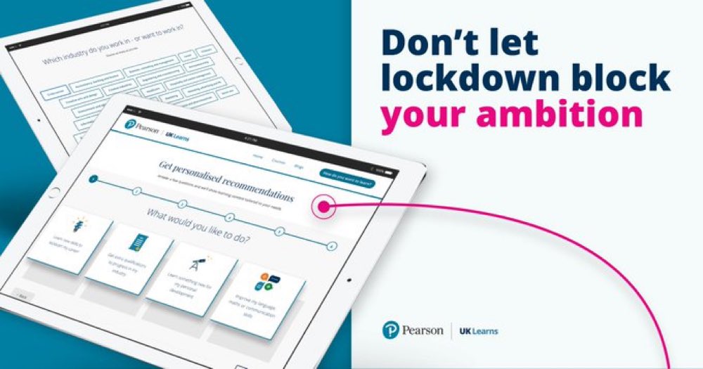 We’re launching uklearns.pearson.com today with huge breadth and depth of high quality certified online courses from many of the world’s best providers. £5m in value are free at launch.