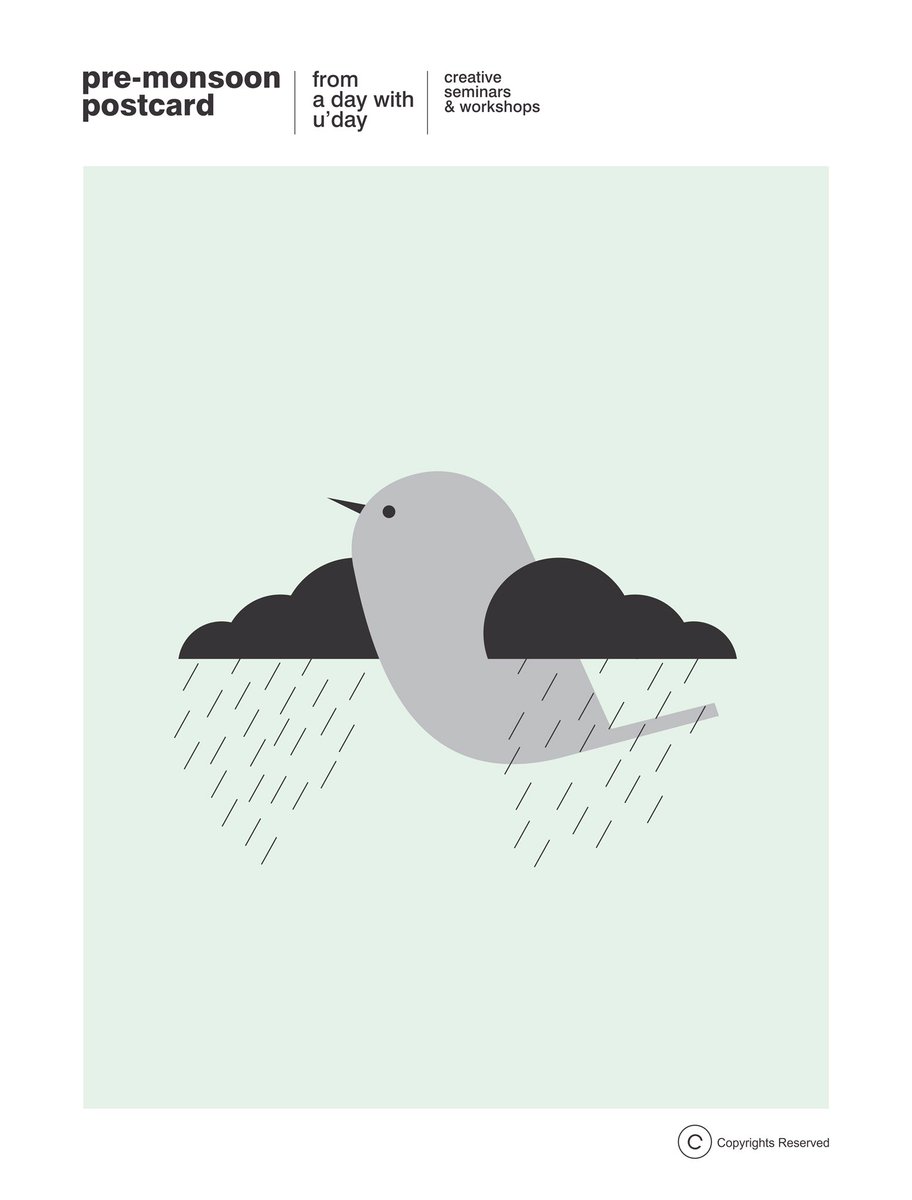 Pre-Monsoon Postcard.
#ideas #creativity #mindpower #graphicideas #premonsoon #cuckoo #illustration #branding #advertising #rainiscoming