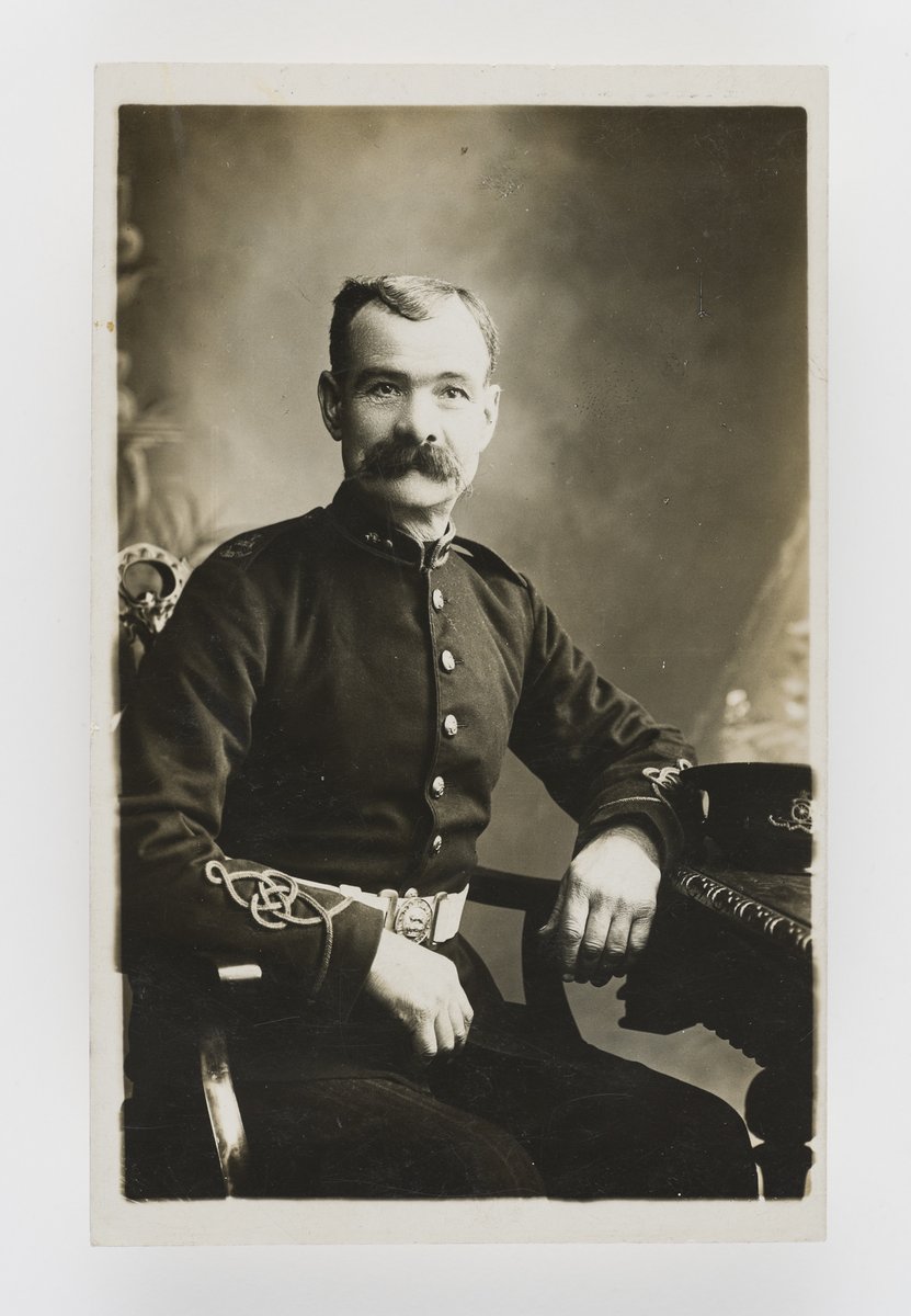 Studio photograph of John Meager Cooper (died 1939, aged 78 years), Cardiff, in Dock Police uniform. #MuseumFromHome