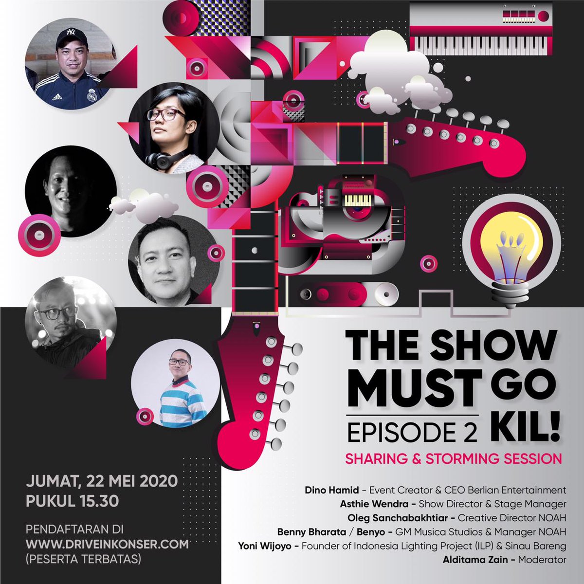#TheShowMustGokil eps 2 akan membahas ttg KONSEP, KREATIF &amp; STRATEGI dlm membuat show/event gokil kami!
Kamu bisa join di Sharing &amp; Storming Session, bersama nara sumber yang pastinya juga gokil.

Daftar sekarang di driveinkonser.com, karena tempat terbatas!
#DriveInKonser