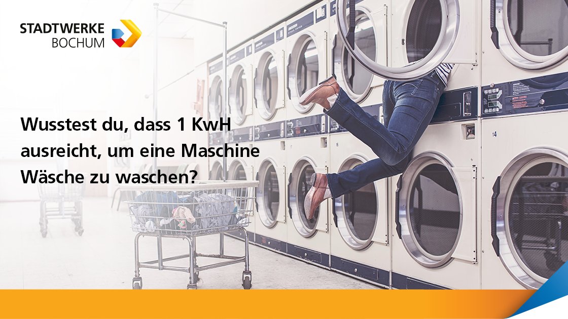1 KWH Strom = Eine Maschine Wäsche waschen.

Was verbraucht eurer Meinung nach ebenfalls eine KWH Strom?🧐