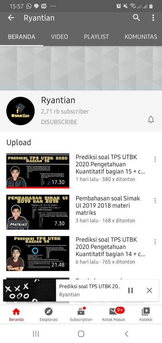 Ini channel enak klo ngajarin pk:)