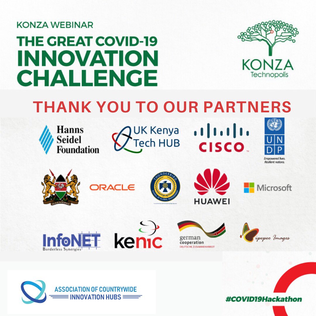 tanuijohn's tweet photo. 40 innovations were shortlisted from 300 submissions,today we are happy to announce winners #COVID19Hackthon @UKinKenya @konzatech @jeroch1 @CountrywideHubs https://t.co/LLVwuZ6p5L
