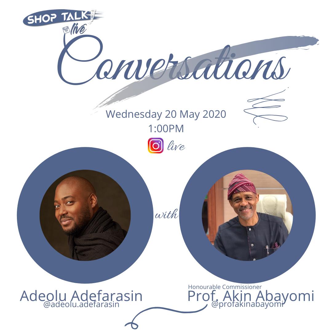 ProfAkinAbayomi's tweet photo. I will be going live on @instagram
on Wednesday 20th of May, 2020 by 1.00pm to discus the effects of #COVID19 on our healthcare system.

It promises to be an educative session #ForAGreaterLagos

Facilitated by the @ShopTalkNG host @A_Adefarasin #ShopTalkHealth

Don't miss it! https://t.co/ic51jeVJFP
