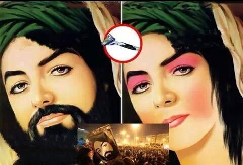 The Neo-Safawis, the Khomeinists, have fooled these gullible Sufis with a white washed Ahlul-Bayt in the form of pale skinned Persian demigods with effeminate facial features, plucked eyebrows and short beards (somehow the Ayatullats have longer beards).