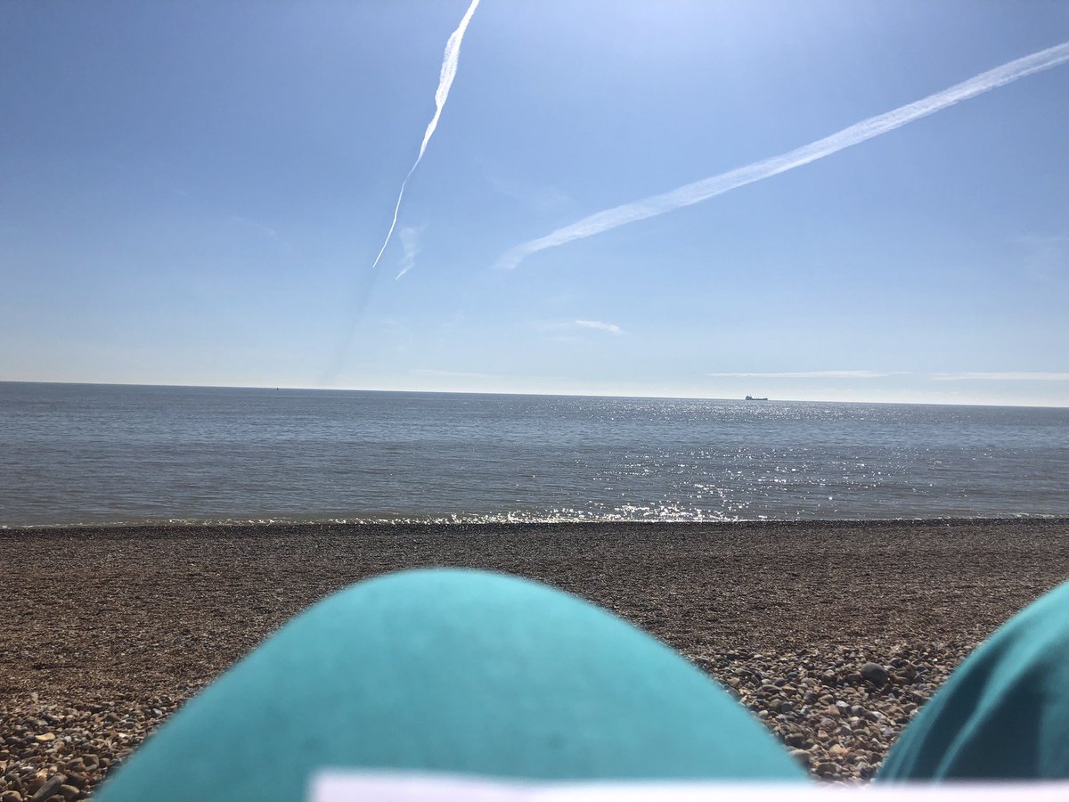 HCPerrin's tweet image. It’s not a bad spot to be reading ethics reviews... #emptybeach #Deal #Kent