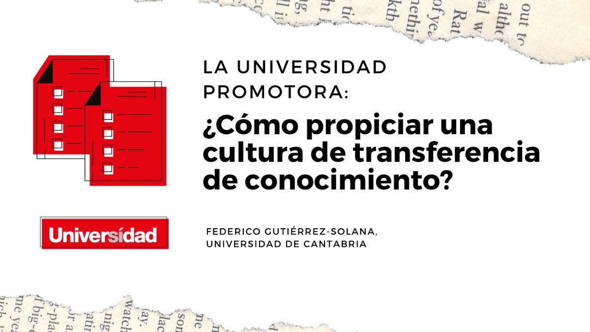 universidad_si's tweet photo. ¿Cómo podemos reforzar la cultura de la transferencia de conocimiento?

Nos lo cuenta en este artículo Federico Gutiérrez-Solana, director de @emprendecise, exrector de @unican y expresidente de la @CrueUniversidad.

➡️https://t.co/DBtXa0ZjPv #Universidad https://t.co/uImdnbYoAr