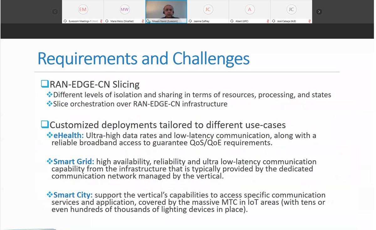 Seventh SliceNet Webinar on '5G Integrated Multi-Domain Slicing Friendly Infrastructure' - Navid Nikaein, EURECOM explains  requirements &amp; challenges for a slicing friendly infrastructure
slicenet.eu/slicenet-5g-we…
#5Gsystemintegration #networkslicing #SliceNetWebinar #H2020 <a href="/5GPPP/">5GPPP</a>