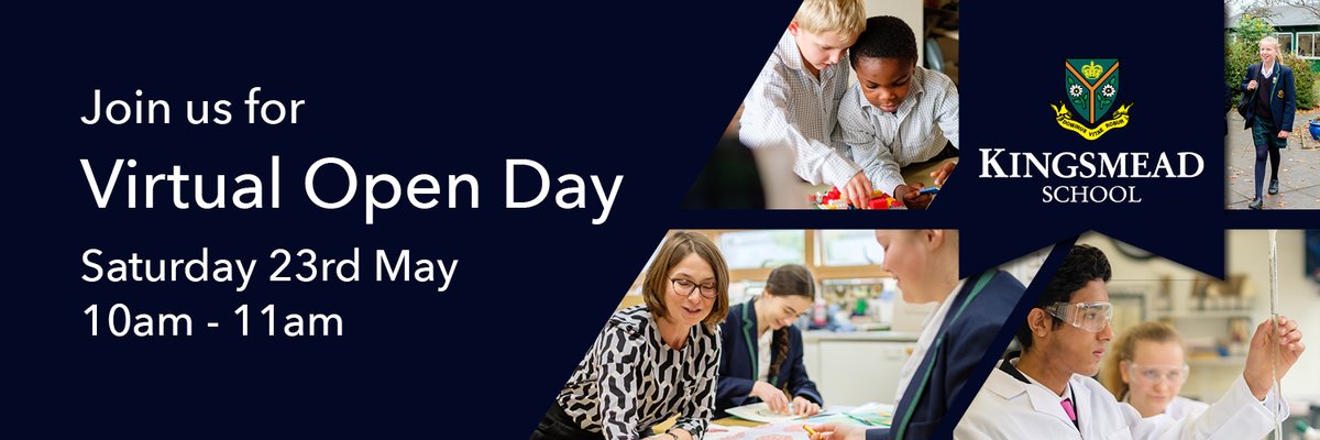 KingsmeadWirral's tweet image. Join us for Virtual Open day this Saturday 23rd May.
'Meet' our Headmaster and staff virtually and hear about Kingsmead's individualised approach to learning.
Register your interest here⬇️ 
bit.ly/3cfnPxW
#bespokelearning #discoverKM #KMachieves #virtualopenday