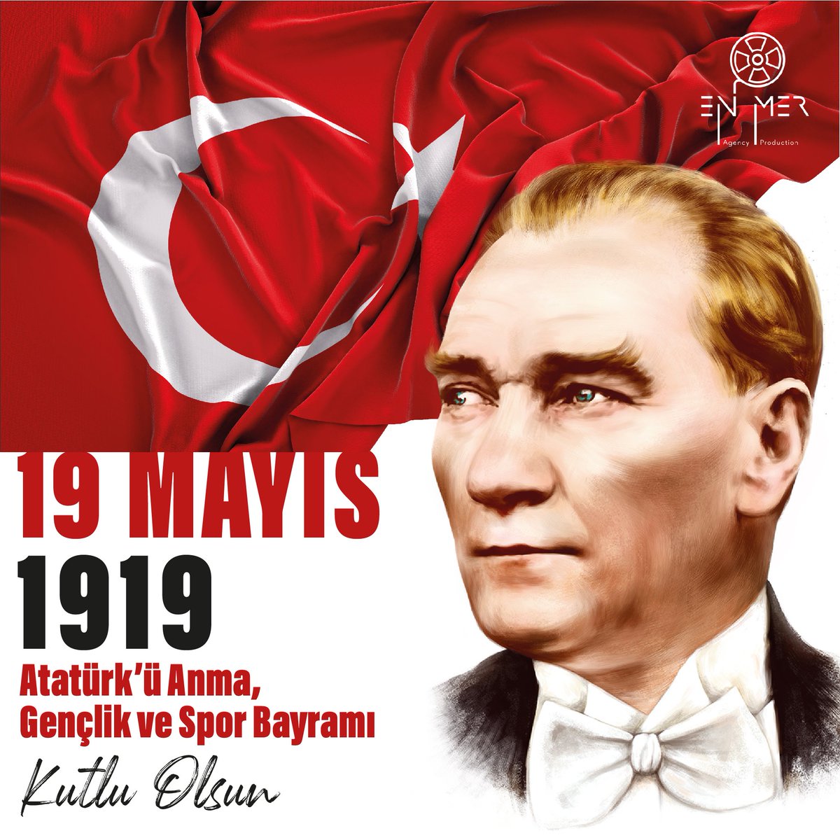19 Mayıs, Türk Milleti'nin bağımsızlık ve özgürlük umutlarının inanca dönüştüğü, kurtuluş ateşinin yakıldığı ve aydınlık bir geleceğe olan inancın kuvvetlendiği günün adıdır. 19 Mayıs Atatürk'ü Anma, Gençlik ve Spor Bayramımız Kutlu Olsun. 🇹🇷🇹🇷🇹🇷
.
 #enmerproduction #19MAYIS1919
