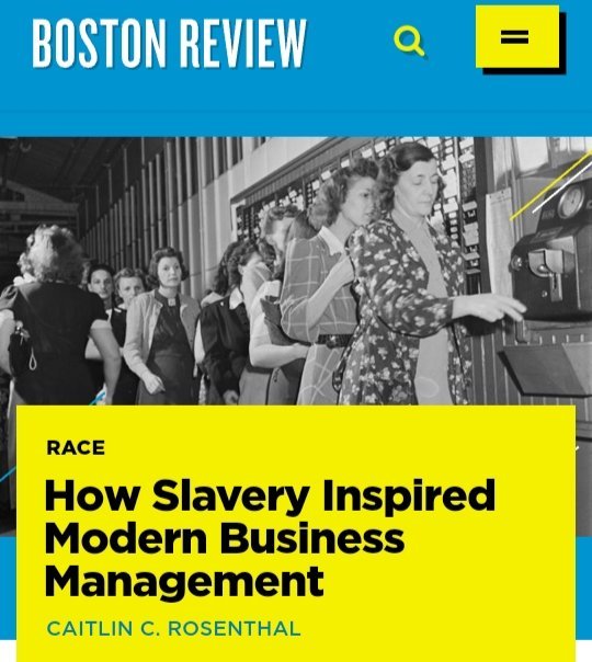 Even Industrial Revolution labor model & business management practices were taken from industrialized slave labor camps. This model was used for latter European influxes.Do not mention hardworking Europeans building America without proper attribution.