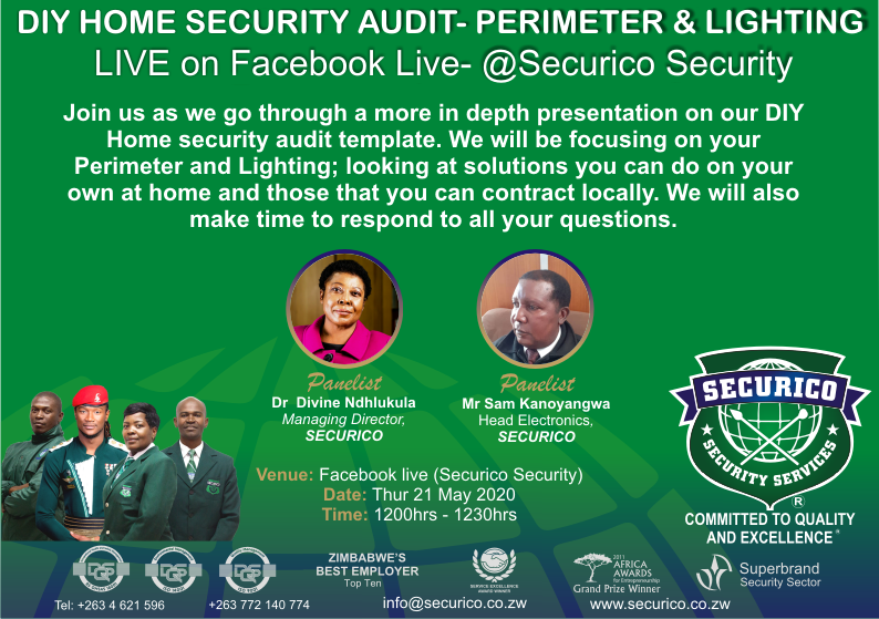 SECURICOZIM's tweet photo. Join us as we go through a more in depth presentation on our DIY Home security audit template. We will be focusing on your Perimeter and Lighting; looking at solutions you can do on your own at home and those that you can contract locally. #securitybeginswithyou https://t.co/HnmTnoUnua