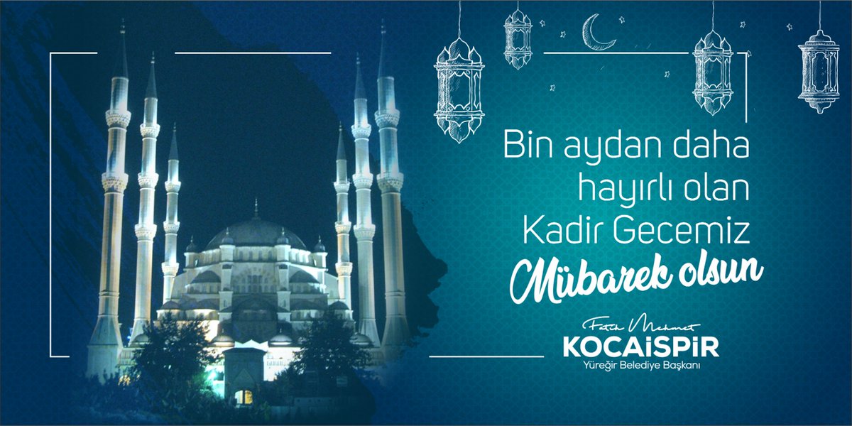 Tüm dünyanın içinde bulunduğu bu olağanüstü durumdan dolayı bu yıl #KadirGecesi'ni buruk geçiriyoruz. Cenab-ı Allah'tan bu gecelerin hürmetine ülkemize sağlık ve huzur getirmesini, birliğimizi daim kılmasını niyaz ederim. Kadir Gecemiz mübarek olsun.