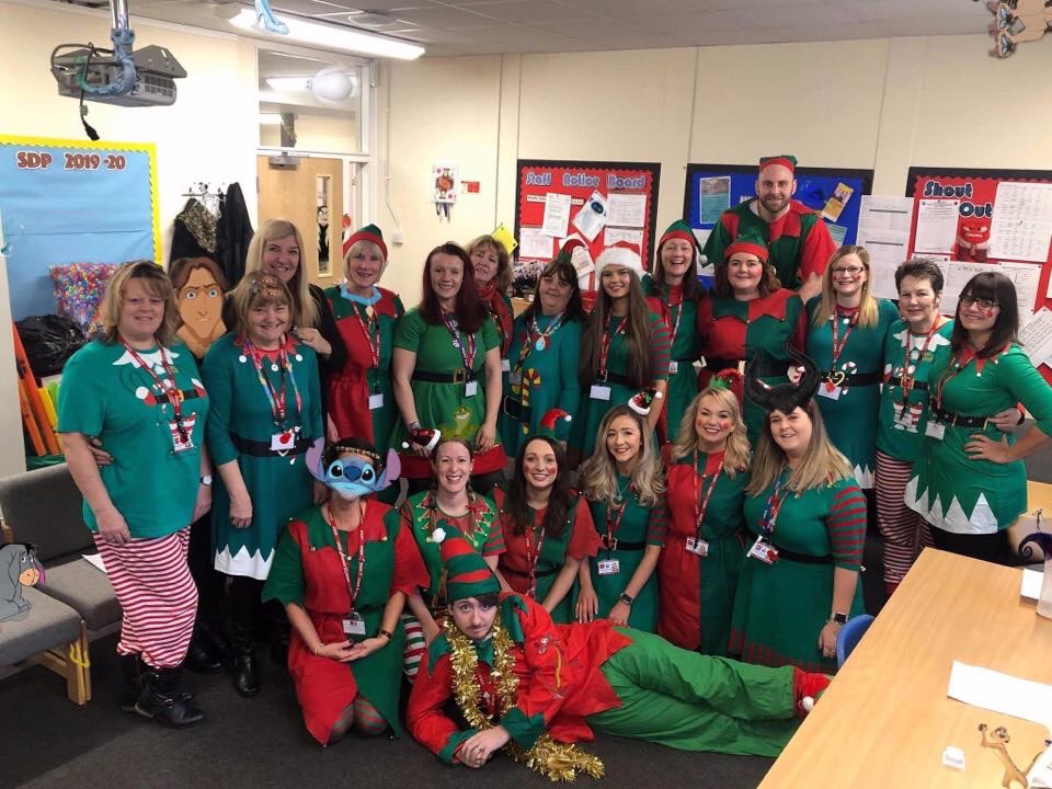 Here’s a little bit of fun for you all... This a picture of some of the staff on elf day! Hidden in the picture are Disney characters! How many can you find? 🏰