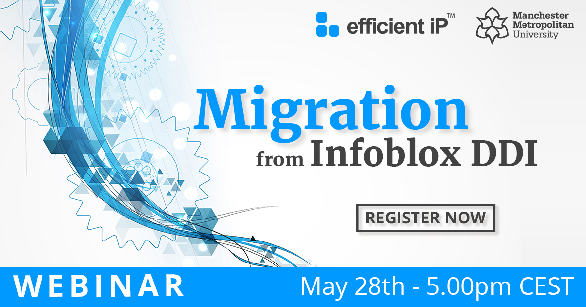 efficientipesp's tweet photo. ¿Cansado de Infoblox? Apúntate a nuestro nuevo webinar sobre #migración y descubre lo fácil que es pasar a un #DDI mucho más flexible y rentable.
🗓️ 28 de mayo
⏰17:00 horas
➡️https://t.co/NBGq4NaUFn
#DDI #NetwokAutomation #Cloud https://t.co/uDHYdDQ0c6