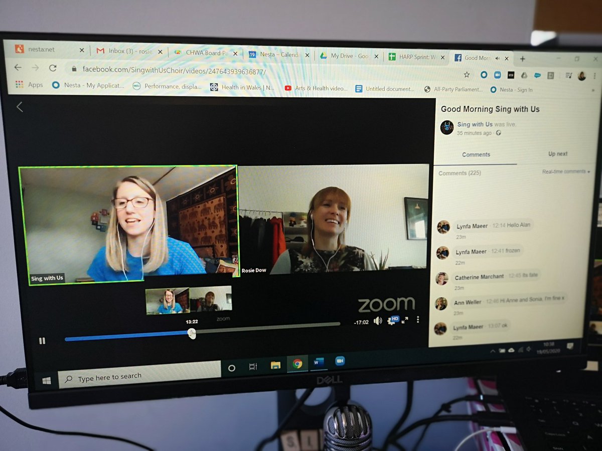 Rosie Dow (@welshrosie) on Twitter photo Brilliant start to the day, joining Jo & the <a href="/tenovuscancer/">Tenovus Cancer Care / Gofal Canser Tenovus</a> <a href="/SingwithUsChoir/">Sing with Us</a> for a Facebook Live morning chat session, sharing my fave memories of working with the choirs & reflecting on the power of singing to make us feel great. 🎶✨🤗 #CREATEWELL2020 #CreativityandWellbeing Brilliant start to the day, joining Jo & the <a href="/tenovuscancer/">Tenovus Cancer Care / Gofal Canser Tenovus</a> <a href="/SingwithUsChoir/">Sing with Us</a> for a Facebook Live morning chat session, sharing my fave memories of working with the choirs & reflecting on the power of singing to make us feel great. 🎶✨🤗 #CREATEWELL2020 #CreativityandWellbeing