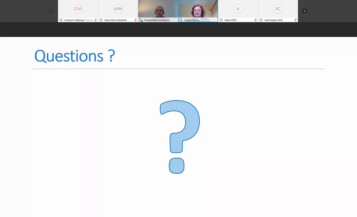 Navid Nikaein from EURECOM answers questions in the ongoing Q&amp;A session at the 7th SliceNet Webinar on '5G Integrated Multi-Domain Slicing Friendly Infrastructure' 
slicenet.eu/slicenet-5g-we…
#5Gsystemintegration #networkslicing #SliceNetWebinar #ICT #H2020 <a href="/5GPPP/">5GPPP</a>